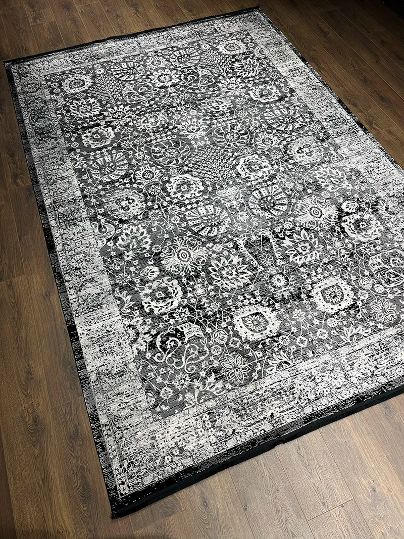 Modern Siyah Bambu Özel Tezgah Halısı