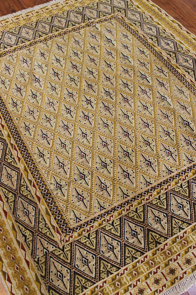 El Dokuma Afgan Berceste Bej Yün Kilim