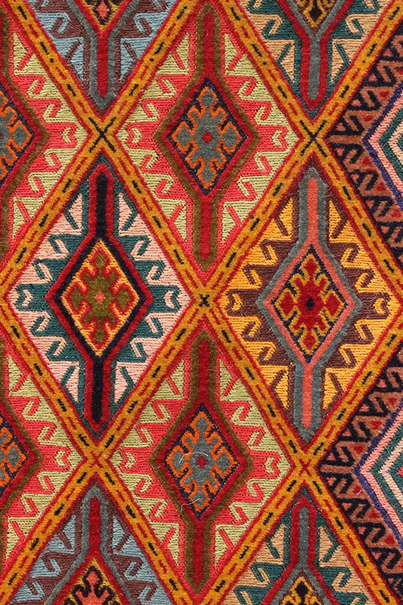 El Dokuma Afgan Berceste Renkli Yün Kilim