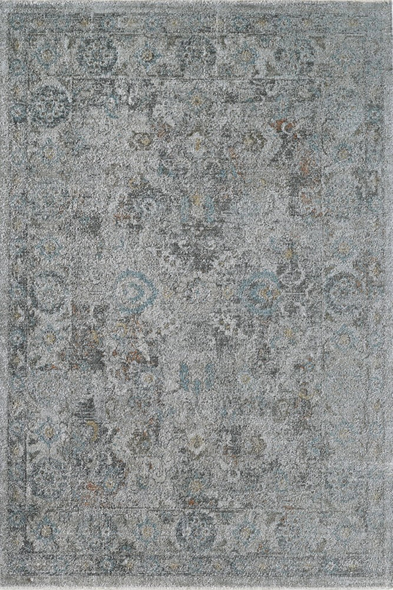 Woolknot Ametist Vintage Desen Gri Makine Halısı