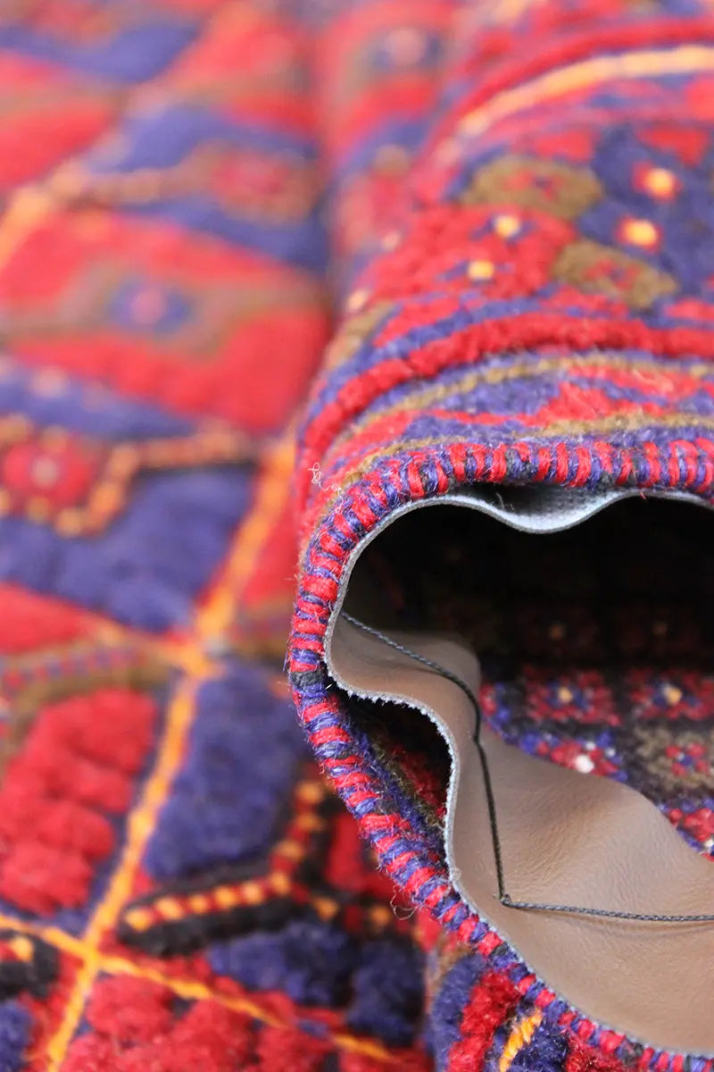 El Dokuma Afgan Berceste Bordo Yün Kilim