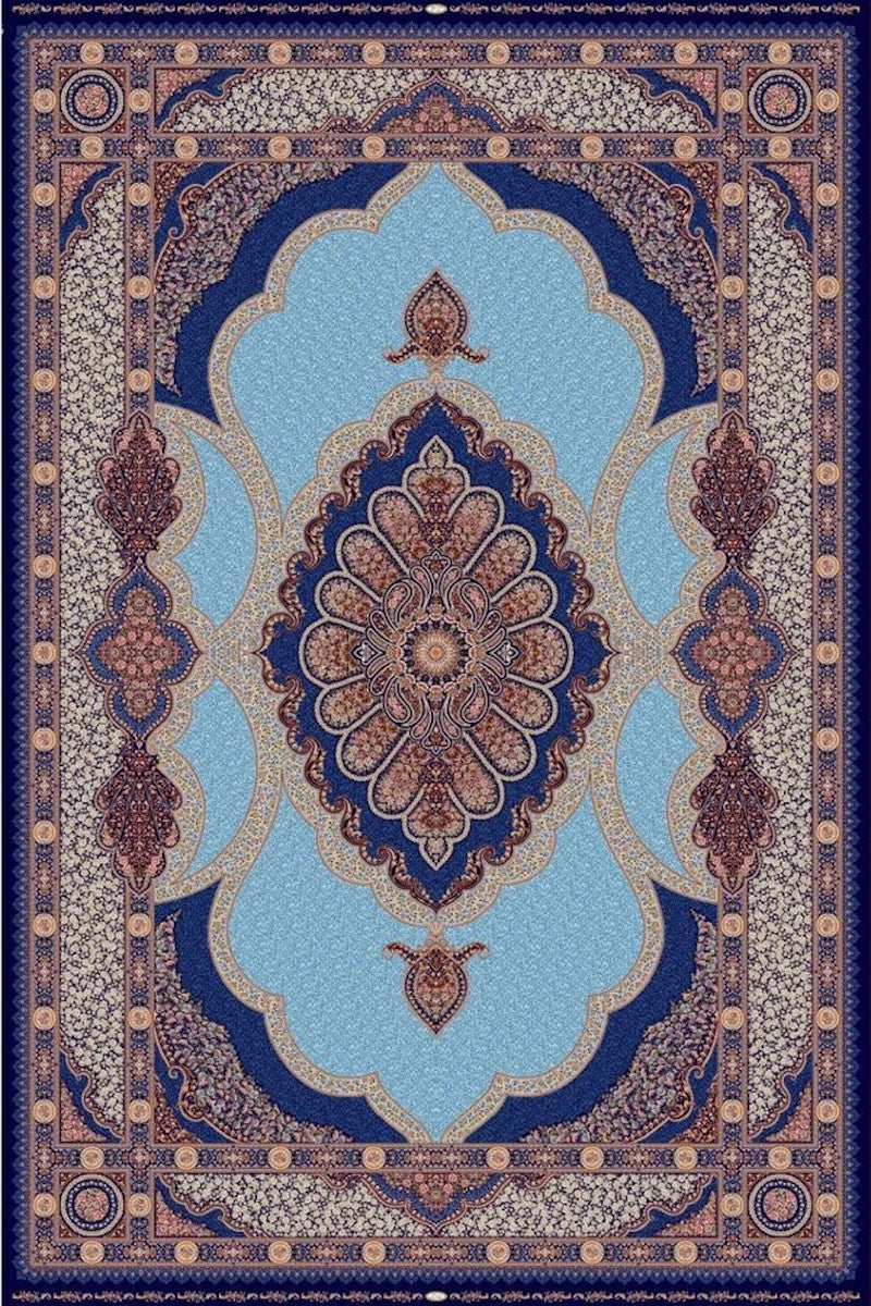 Woolknot Kaftan KS8003 Mavi Özel Tezgah Halısı